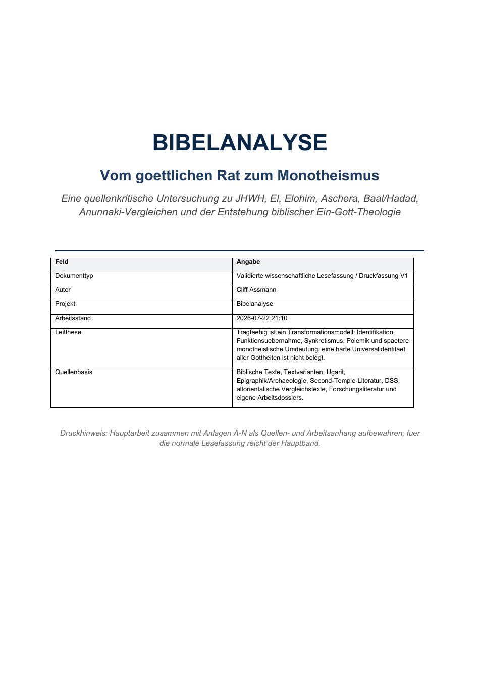 Bibelanalyse Seite 1