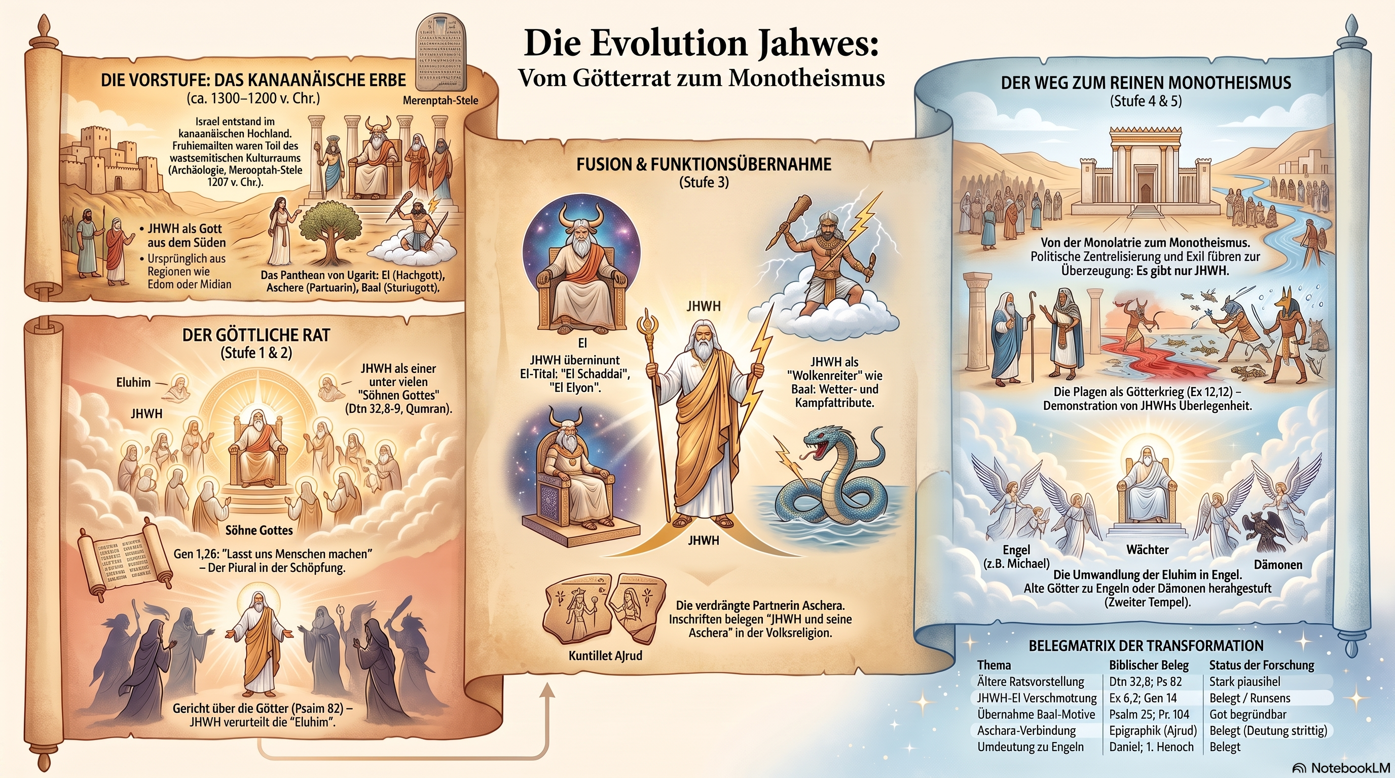 Infografik Die Evolution Jahwes zum Monotheismus